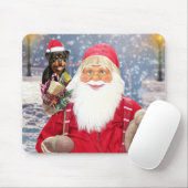 Santa Claus met kerstcadeaus Rottweiler Dog Muismat (Met muis)