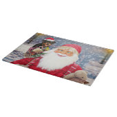 Santa Claus met kerstcadeaus Rottweiler Dog Snijplank (Hoek)