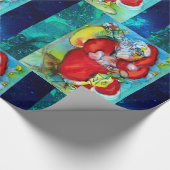 SANTA CLAUS MET LANTERN IN CHRISTMAS NACHT CADEAUPAPIER (Hoek)