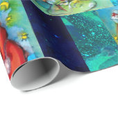 SANTA CLAUS MET LANTERN IN CHRISTMAS NACHT CADEAUPAPIER (Rol Hoek)