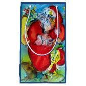 SANTA CLAUS MET LANTERN IN DE CHRISTMAS NACHT KLEIN CADEAUZAKJE (Voorkant)