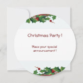 SANTA CLAUS MET VIOLIN - CHRISTMAS PARTY Gold Kaart (Achterkant)