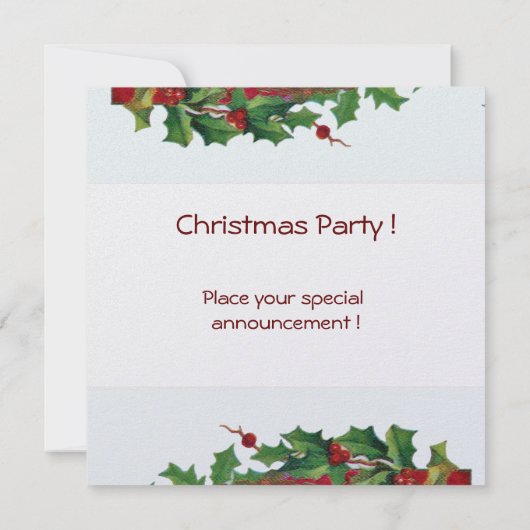 SANTA CLAUS MET VIOLIN - CHRISTMAS PARTY Ice Kaart (Achterkant)