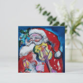 SANTA CLAUS MET VIOLIN - CHRISTMAS PARTY Ice Kaart (Staand voorkant)