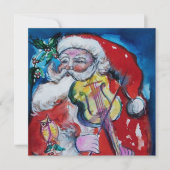 SANTA CLAUS MET VIOLIN - CHRISTMAS PARTY Ice Kaart (Voorkant)