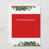 SANTA CLAUS MET VIOLIN - CHRISTMAS PARTY KAART (Achterkant)