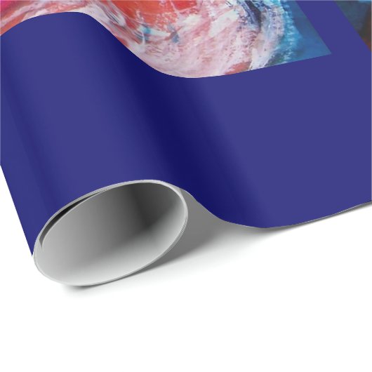 SANTA CLAUS MET VIOLIN/CHRISTMAS TREE EN BALOONS CADEAUPAPIER (Rol Hoek)