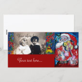 SANTA CLAUS MET VIOLIN FEESTDAGENKAART (Voorkant / Achterkant)