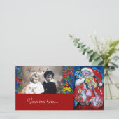 SANTA CLAUS MET VIOLIN FEESTDAGENKAART (Staand voorkant)