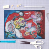 SANTA CLAUS MET VIOLIN / Musical Kerstmis Tissuepapier (Craft)