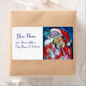 SANTA CLAUS MET VIOLIN Musical White Etiket (Insitu)