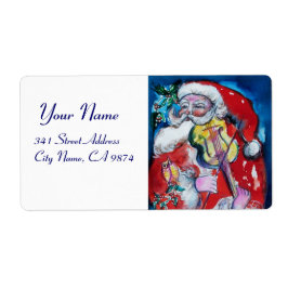 SANTA CLAUS MET VIOLIN Musical White Etiket