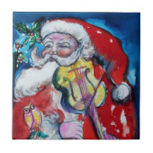SANTA CLAUS MET VIOLIN TEGELTJE (Voorkant)