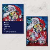 SANTA CLAUS MET VIOLIN VISITEKAARTJE (Voorkant / Achterkant)