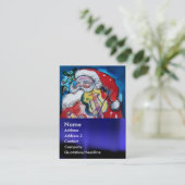 SANTA CLAUS MET VIOLIN VISITEKAARTJE (Staand voorkant)