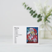 SANTA CLAUS MET VIOLIN VISITEKAARTJE (Staand voorkant)