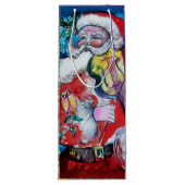 SANTA CLAUS MET VIOLIN WIJN CADEAUTAS (Achterkant)