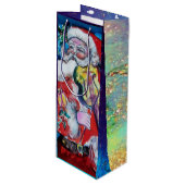 SANTA CLAUS MET VIOLIN WIJN CADEAUTAS (Voorkant Gekanteld)