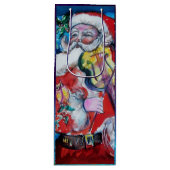 SANTA CLAUS MET VIOLIN WIJN CADEAUTAS (Voorkant)