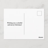 Santa Claus modern neon multicolor fotocollage Briefkaart (Achterkant)