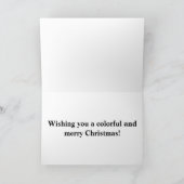 Santa Claus modern neon multicolor fotocollage Kaart (Binnen)