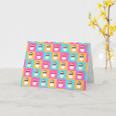 Santa Claus modern neon multicolor fotocollage Kaart (Gele Bloem)