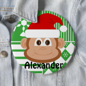 Santa Claus Monkey - Aangepaste Button voor stoppe (In situ)