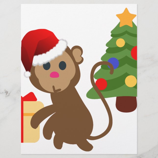 santa claus monkey emoji (Voorkant)