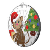 santa claus monkey emoji dartbord (Voorkant Rechts)