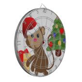 santa claus monkey emoji dartbord (Voorkant Links)