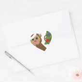 santa claus monkey emoji hart sticker (Envelop)