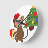 santa claus monkey emoji ronde klok (Hoek)