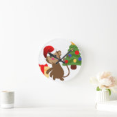 santa claus monkey emoji ronde klok (Huis)