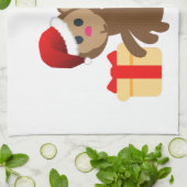 santa claus monkey emoji theedoek (Gevouwen)