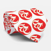 Santa Claus Monogram Crest Man Stropdas (Opgerold)