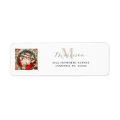  Santa Claus Monogram retour adres label (Voorkant)
