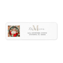  Santa Claus Monogram retour adres label