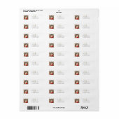 Santa Claus Monogram retour adres label (Full Sheet)