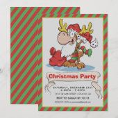 Santa Claus Moose Cartoon Illustratie Kaart (Voorkant / Achterkant)