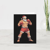 Santa Claus Muay Thai - Kerstfeest met een thema Kaart (Voorkant)