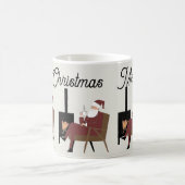 Santa Claus mug in front of the fireplace  Koffiemok (Center)