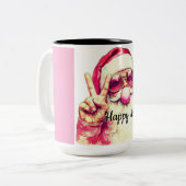 Santa Claus mug Tweekleurige Koffiemok (Voorkant links)