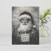 Santa Claus Mugshot: Naughty List Gone Wrong Kaart (Staand voorkant)