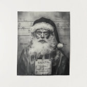 Santa Claus Mugshot: Naughty List Gone Wrong Wandkleed (Voorkant)