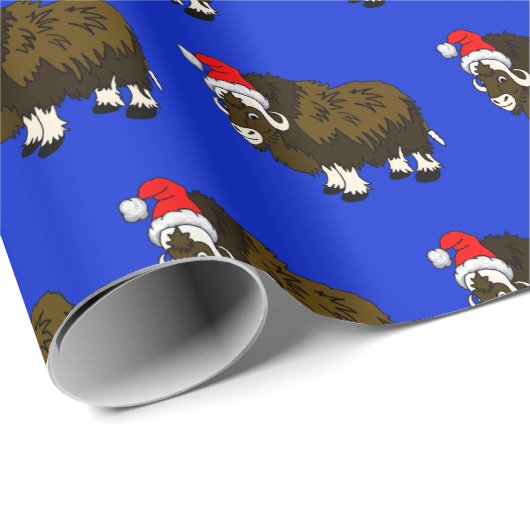Santa Claus Musk Ox — Verpakkingspapier Cadeaupapier (Rol Hoek)