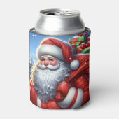 Santa Claus Naam toevoegen Kerstcadeau Blikjeskoeler (Blikje Voorkant)