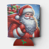 Santa Claus Naam toevoegen Kerstcadeau Blikjeskoeler (Achterkant)