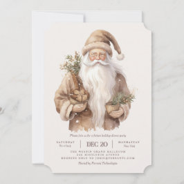 Santa Claus Natuurlijke Warme Vakantie Party Uitno Kaart