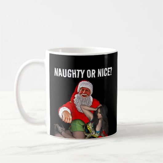 SANTA CLAUS NAUGHTY GIRL CHRISTMAS COFFEE MUGS KOFFIEMOK (Links)