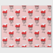 Santa Claus Naughty List Sock Christmas Gift Cadeaupapier (Vlak)